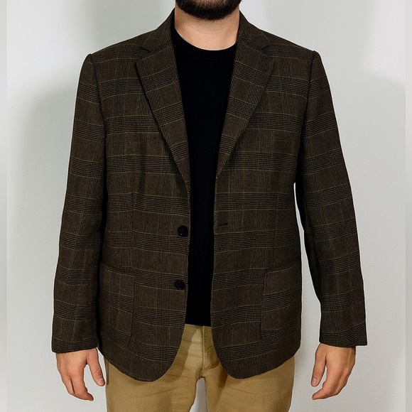 Kiton Wilkes Bashford Wool Glen Plaid Sport Coat Blazer Italy PLEASE READ - Picture 1 of 10